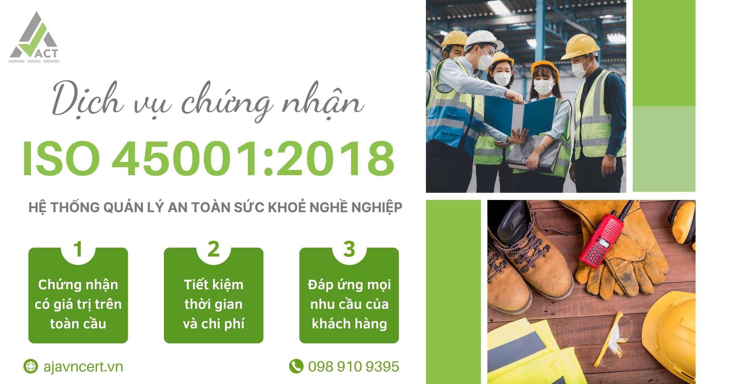 Dịch vụ chứng nhận ISO 45001:2018 tại AJA Việt Nam